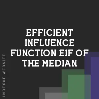 Efficient Influence Function (EIF) of the Median: Derivation and Guide