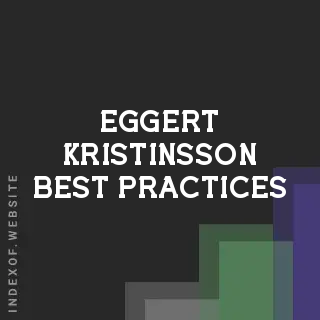 Eggert Kristinsson Best Practices | Indexof