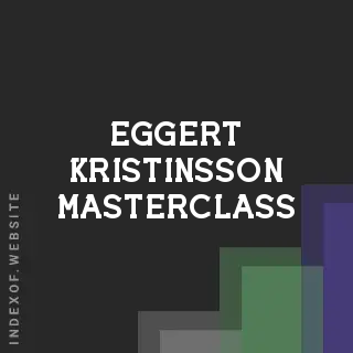 Eggert Kristinsson Masterclass | Indexof