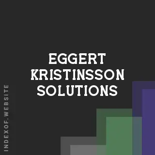 Eggert Kristinsson Solutions | Indexof