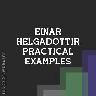 Einar Helgadottir Practical Examples | Indexof