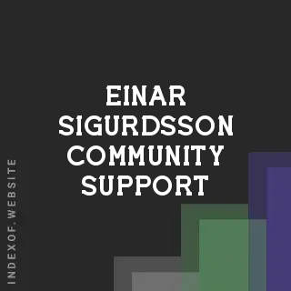 Einar Sigurdsson Community Support | Indexof
