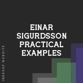 Einar Sigurdsson Practical Examples | Indexof