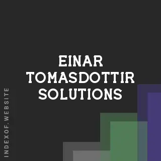 Einar Tomasdottir Solutions | Indexof