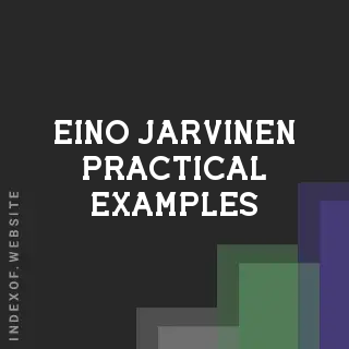 Eino Jarvinen Practical Examples | Indexof