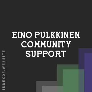 Eino Pulkkinen Community Support | Indexof