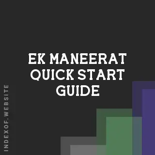 Ek Maneerat Quick Start Guide | Indexof