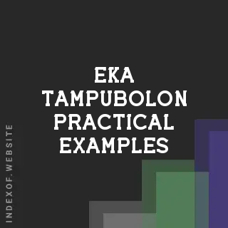 Eka Tampubolon Practical Examples | Indexof