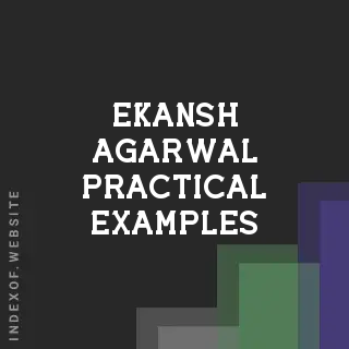 Ekansh Agarwal Practical Examples | Indexof