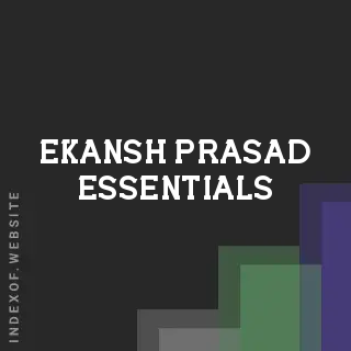 Ekansh Prasad Essentials | Indexof