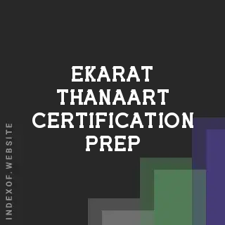 Ekarat Thanaart Certification Prep | Indexof