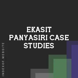 Ekasit Panyasiri Case Studies | Indexof
