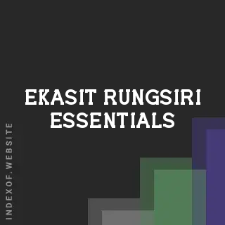 Ekasit Rungsiri Essentials | Indexof