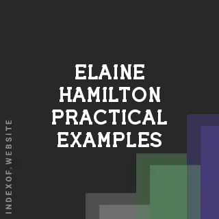 Elaine Hamilton Practical Examples | Indexof