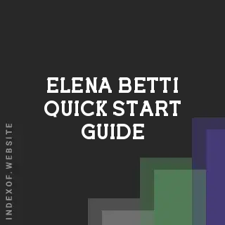 Elena Betti Quick Start Guide | Indexof