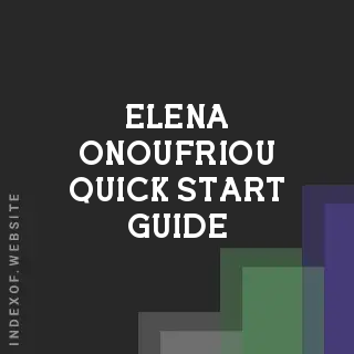 Elena Onoufriou Quick Start Guide | Indexof