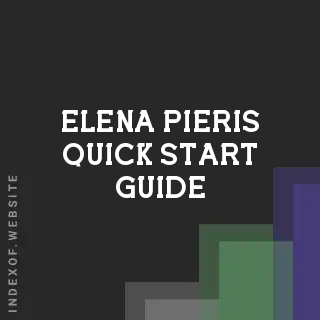 Elena Pieris Quick Start Guide | Indexof