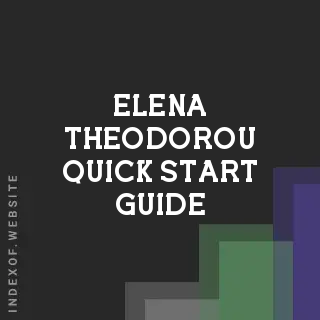 Elena Theodorou Quick Start Guide | Indexof
