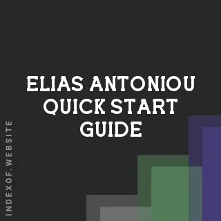 Elias Antoniou Quick Start Guide | Indexof