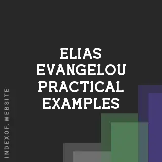 Elias Evangelou Practical Examples | Indexof