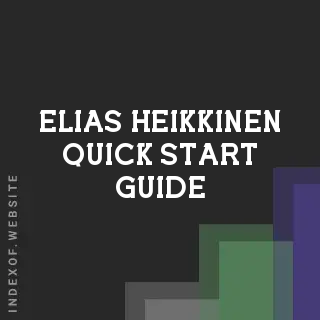 Elias Heikkinen Quick Start Guide | Indexof