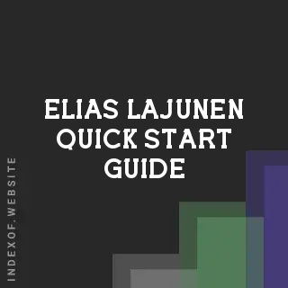 Elias Lajunen Quick Start Guide | Indexof