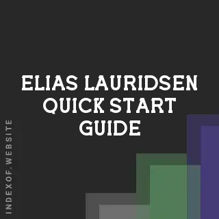 Elias Lauridsen Quick Start Guide | Indexof