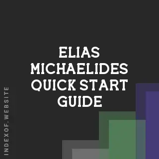Elias Michaelides Quick Start Guide | Indexof