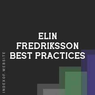 Elin Fredriksson Best Practices | Indexof