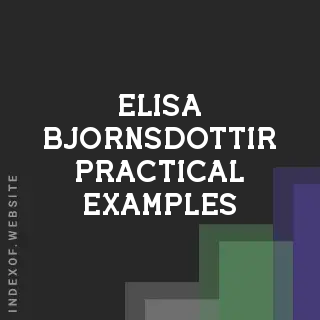 Elisa Bjornsdottir Practical Examples | Indexof