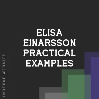 Elisa Einarsson Practical Examples | Indexof