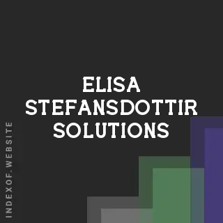 Elisa Stefansdottir Solutions | Indexof