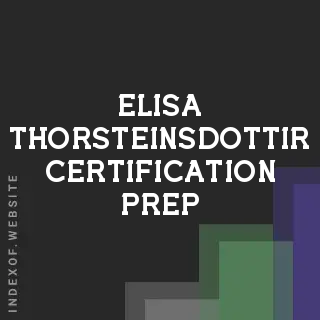 Elisa Thorsteinsdottir Certification Prep | Indexof