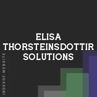 Elisa Thorsteinsdottir Solutions | Indexof