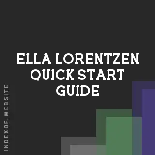 Ella Lorentzen Quick Start Guide | Indexof