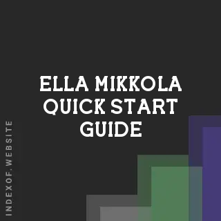 Ella Mikkola Quick Start Guide | Indexof