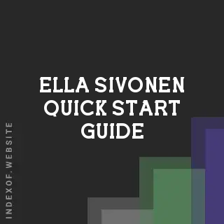Ella Sivonen Quick Start Guide | Indexof