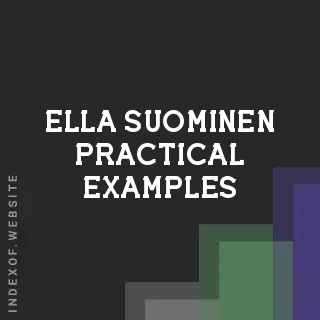 Ella Suominen Practical Examples | Indexof