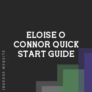 Eloise O Connor Quick Start Guide | Indexof