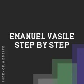 Emanuel Vasile Step-by-Step | Indexof