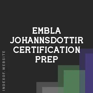 Embla Johannsdottir Certification Prep | Indexof