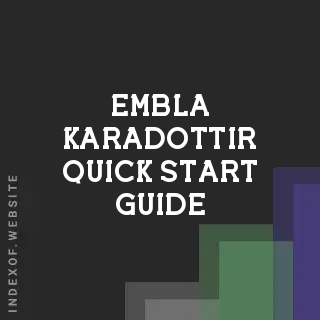 Embla Karadottir Quick Start Guide | Indexof