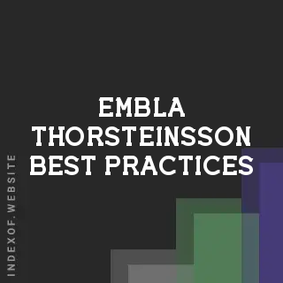Embla Thorsteinsson Best Practices | Indexof