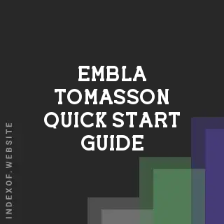 Embla Tomasson Quick Start Guide | Indexof