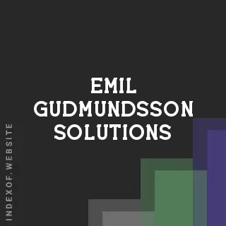 Emil Gudmundsson Solutions | Indexof