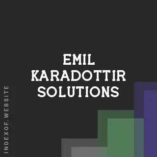Emil Karadottir Solutions | Indexof