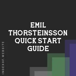 Emil Thorsteinsson Quick Start Guide | Indexof