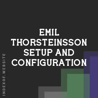 Emil Thorsteinsson Setup and Configuration | Indexof