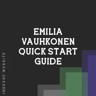 Emilia Vauhkonen Quick Start Guide | Indexof