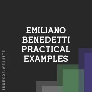 Emiliano Benedetti Practical Examples | Indexof